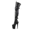 Pleaser - FLAMINGO3028 Plattform Overknee Stiefel - Schwarz Product image